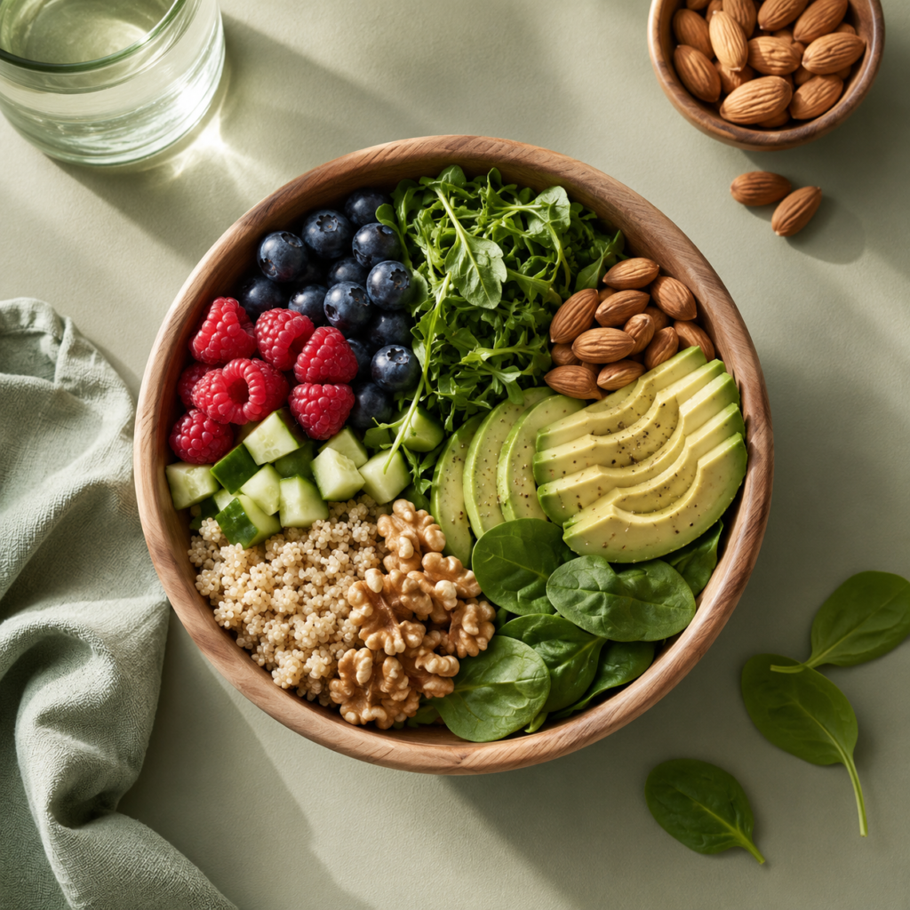 Healthy grain bowl for the calorie tracker